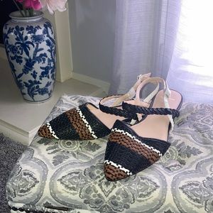 J. Crew Woven Slingback Flats/Sandals